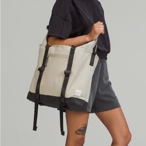Lululemon Patch Logo Tote Bag with Yoga Mat Carrier